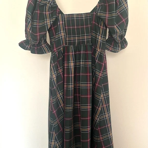 Hill House Ophelia Dress Green Plaid NWT size Small - Picture 2 of 4